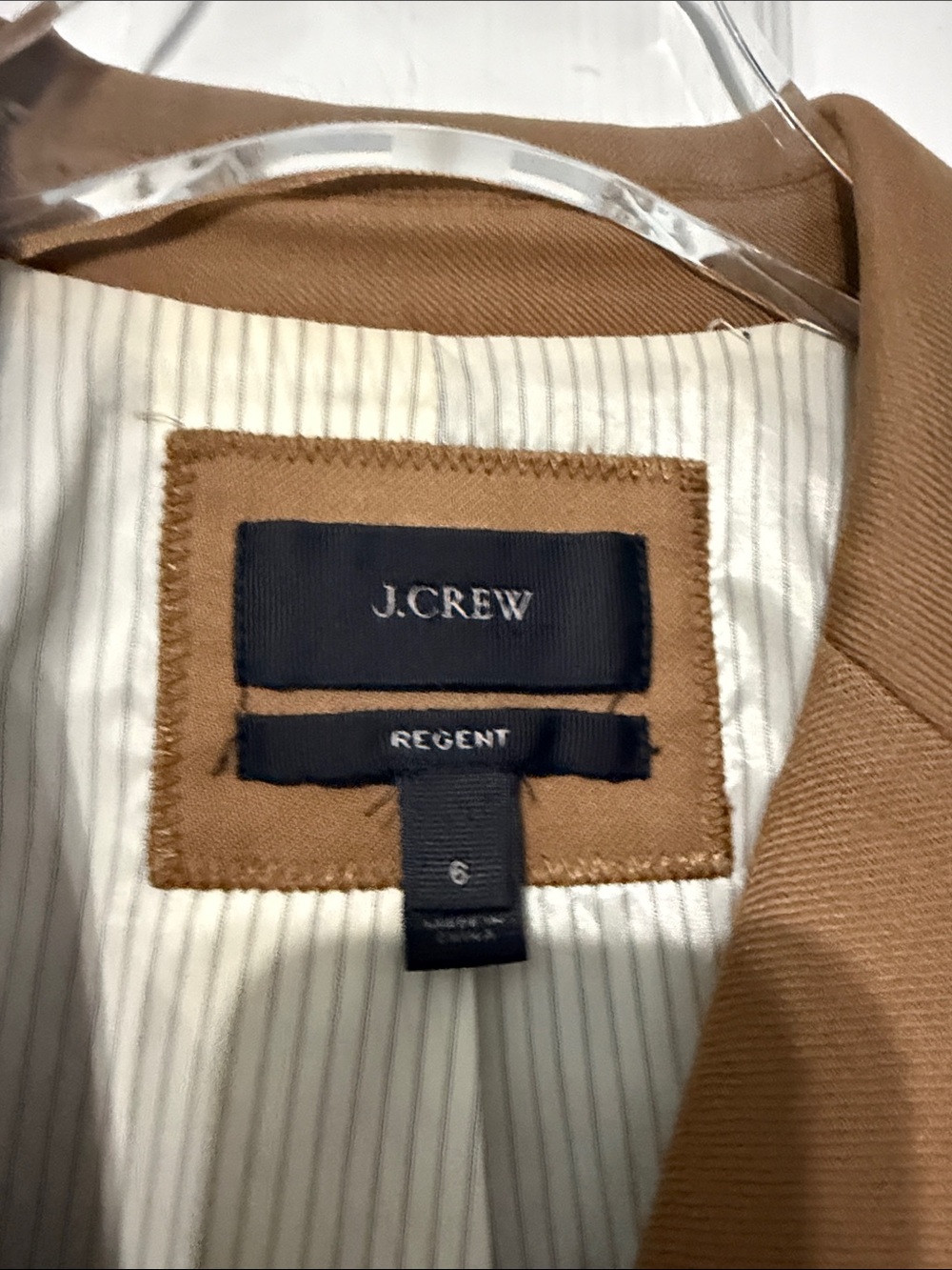 J Crew Regent Blazer in Wool Flannel Size 6 Flawed - Picture 5 of 11